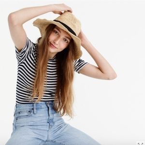 J. Crew NWT Wide-Brim Packable Straw Hat